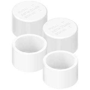 lot 2339 image: 1 Inch PVC Cap (Compatible with 1.315 OD), Fits Standard SCH40 1 PVC Pipe Fittings, White Pipe Cap for Irrigation Systems, Plumbing, Diy, Garden & Furniture, 4 PCS
