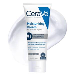 lot 2343 image: CeraVe Moisturizing Cream, Face Body Moisturizer, Normal to Dry Skin, 8 Fl Oz