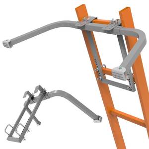 lot 3703 image: Ladder Stabilizer for Gutter Cleaning Tools and Wall,Heavy Duty Roof Ladder Hooks Steel Extension Ladder stabilizer with Ladder Accessory,Ladder Standoff with Anti-Slip Rubber Feet (Silver Gray)