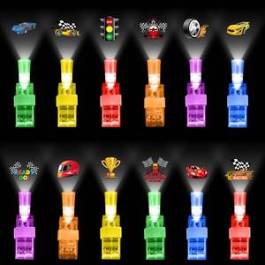 lot 4165 image: Capoda 36 Pack Race Car Party Favors LED Finger Lights�� Glow in The Dark Rings with racing Car, Checkered Flag & Helmet Projections, Birthday Goodie Bag Stuffers, Pi�ata Fillers, Classroom Prizes