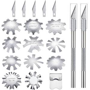 lot 4171 image: Honoson 19 Pcs French Nail Tip Cutter Tool Kit, Silver