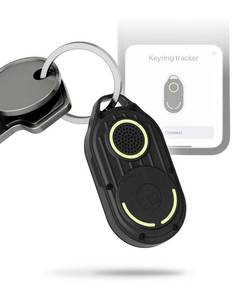 lot 4176 image: Rolling Square AirNotch Pro �� Apple Find My Only - Bluetooth Tracker Keychain, Replaceable Batteries, Loud 360° Sound, Anti-Loss Locator with Glow-in-The-Dark Body, Waterproof, Black