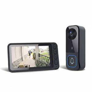 lot 4186 image: Doorbell Camera Wireless No Subscription, Video Doorbell with 4.5 Monitor Screen, No WiFi No App Needed, 2-Way Intercom Audio for Home Privacy, Night Vision, 120° Wide Angle, SD Card Local Recording