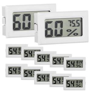 lot 4193 image: 12 Pack Mini Hygrometer Digital Electronic Temperature Humidity Meters Gauge Indoor Thermometer Hygrometer LCD Display Fahrenheit (��) for Guitar Case,Greenhouse, Garden, Cellar, Closet (White)