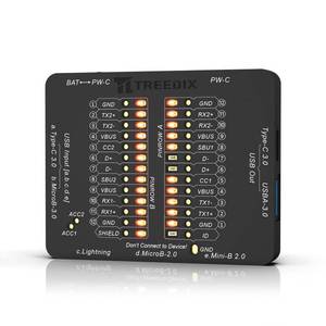 lot 4203 image: Treedix USB Cable Tester for Lightning, Type-C,USB-A,Micro-B 2.03.0,Mini-B