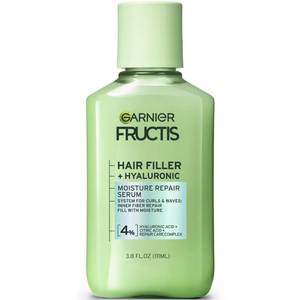 lot 4227 image: Garnier Fructis Hair Filler Moisture Repair Serum Treatment, Moisturizing Hair Serum for Curls and Waves with Hyaluronic Acid, 3.75 Fl Oz, 1 Count