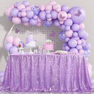 lot 5522 image: B-COOL Lavender Sequin Tablecloth Lilac Wedding Party Sequin Tablecloth