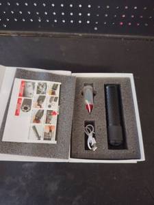 lot 5542 image: Tactical Flashlight with Red Laser Pointer and Charger