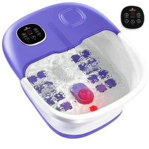 lot 5554 image: Medical king Foot Spa with Heat and Massage and Jets Includes A Remote Control A Pumice Stone Collapsible Foot Spa Massager with Heat and Massage Bubbles and Vibration