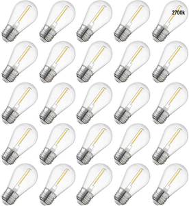 lot 5563 image: abulber S14 LED Bulbs for Outdoor String Lights, Warm White, 25 Pack