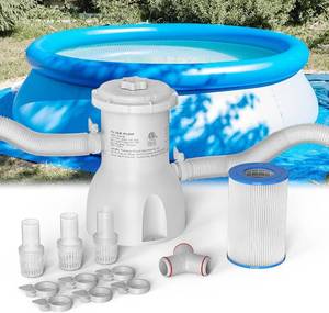 lot 5576 image: Above Ground Pool Filter Pump, 800 Gallons Flow Rate Pool Pumps Cartridge Pools Filters Pumps for High-Efficiency Water Clean & Debris Filtration, 800 GPH Swimming Pool Pumps Above Ground
