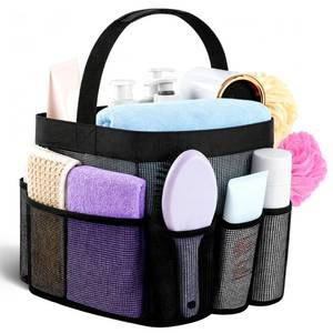 lot 6390 image: Mesh Shower Caddy Portable - 9 Pockets for College Dorm Room Essential