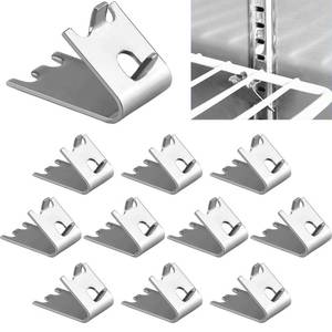 lot 6393 image: 920158 Freezer Shelf Clip,Stainless Steel Shelf Clip for Refrigerator,Freezer Cooler Shelf Support,Replacement Shelf Square Buckles Clips (10)