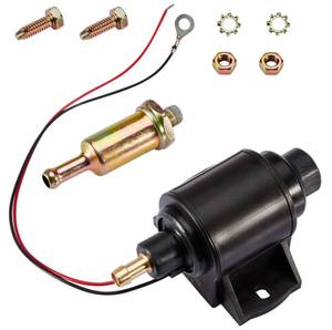 lot 6419 image: CarBole Universal Electric Fuel Pump 12V Low Pressure 2-3.5 PSI, Inline Gasoline Diesel Pump Compatible for Carburetors Cars Trucks Boats Engine