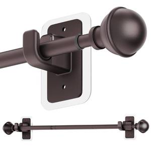 lot 6435 image: ENJOYBASICS Curtain Rods No Drilling for Renter, 28-47 Adjustable, Bronze