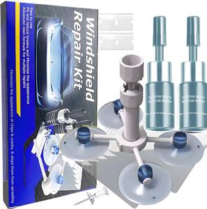 lot 6440 image: Zupooko Windshield Repair Kit, Windshield Chip Repair Kit, Rock Chip Repair Kit,2 Pcs Car Glass Repair Kit Quick Fix for Chips & Cracks, Windshield Crack Repair Kit, Automotive Nano��Navy��