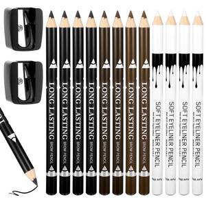 lot 6443 image: IANFAN Hairline Pencil, 12 Pcs Barber Pencil Set With 2 Sharpeners
