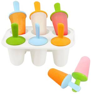 lot 6460 image: Silicone Popsicle Molds for Toddlers, 6-Cavity Mini Popsicle Molds