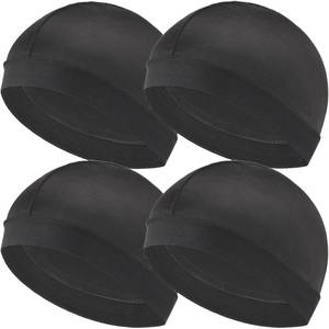 lot 6461 image: Silky Wave Cap for Men, Black, 4 Pack