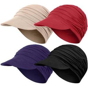 lot 6483 image: JenPen 4 Pcs Soft Chemo Cancer Hats for Women,Classic,Popular Color