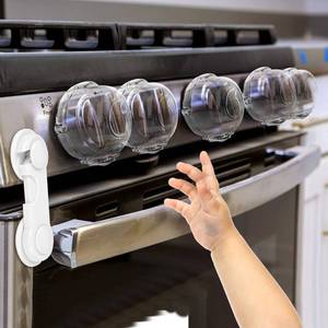 lot 6497 image: Stove Knob Safety Covers (5  1 Pack), Oven Lock Child Safety, Clear View