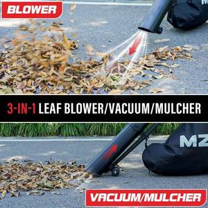 lot 7934 image: MZK 3-in-1 Electric Leaf Blower Vacuum Mulcher, Corded