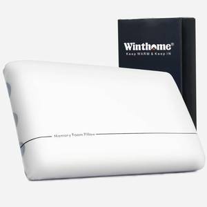 lot 7936 image: Winthome Memory Foam Pillow, Two-Sided Soft and Firm Neck Pillow for Sleeping, Suitable for Side, Back and Stomach Sleepers with Washable Cover