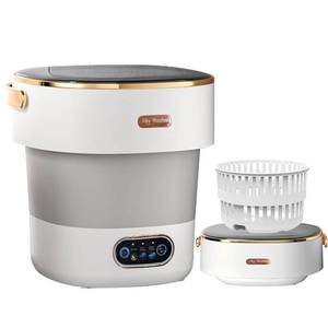lot 7944 image: Portable Washing Machine,Mini Washer -20L Upgraded With Spin Basket,Small Clothes Folding Washing Machine Of Underwear, Baby And Small Clothes,Suitable For Home Apartments Dormitories,Hotels Pale Gray