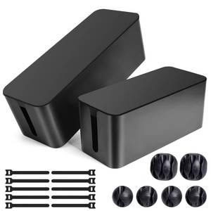 lot 7950 image: Tuwechen Cable Management Box, 2 Pack Cable Organizer for Surge Protector