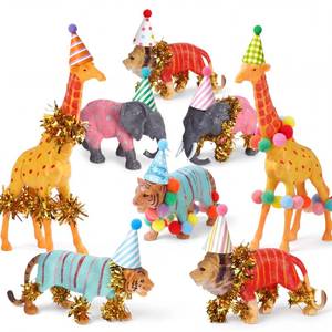 lot 7956 image: Novabright 8 Pcs Jungle Animal Cake Toppers Birthday Party Decor,Cute