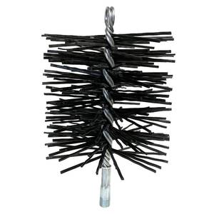 lot 7976 image: Midwest Hearth Poly Chimney Cleaning Brush, Round Polypropylene Bristles, Galvanized Steel Stem, 14 NPSM Fitting for Fiberglass Rod Kits, Made in USA �� 6-Inch Round