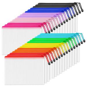 lot 8035 image: SUNEE Mesh Zipper Pouch 7.8x10.8 in (10 Colors, 30 Packs), Vinyl Zipper Bags For School Office Supplies, Puzzles & Games, Travel Accessories, Waterproof Organizer