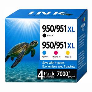 lot 8441 image: Lncvhys 950XL 951XL Ink Cartridges for HP 950 951 Ink Cartridges Combo Pack Compatible for OfficeJet Pro 8600 8610 8615 8620 8625 8630 8640 8660 8100 8110 Printers Black Cyan Magenta Yellow(4 Pack)