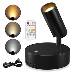 lot 8454 image: Spotlights Indoor, Battery Powered Spot Light Uplighting Indoor with Remote