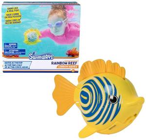 lot 8455 image: SwimWays Rainbow Reef Yellow Fish Water-Activated Pool Toy for Ages 5