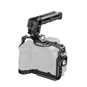 lot 8459 image: SmallRig HawkLock Quick Release Cage Kit for Sony Alpha 7R VAlpha 7 IVAlpha 7S IIIAlpha 1  Alpha 7R IVAlpha 7 V, Full Cage with Top Handle and Cable Clamp (Upgraded Version)