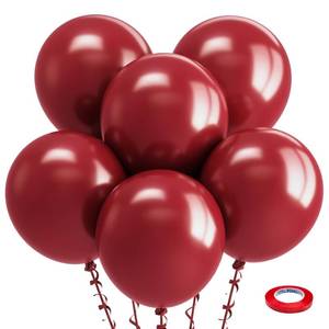 lot 8468 image: Bezente Burgundy Balloons 18 Inch 30 Pack Latex Large Thick