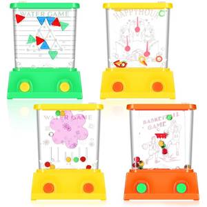lot 8473 image: Gejoy 4 Pieces Water Games Handheld for Kid Small Retro Waterful Ring Toss Handheld Game Birthday Goodie Bags Stuffers School Classroom Prize Reward Pastime Car Toy Fidget for Boy Girl(Lovely Style)