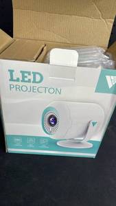 lot 9128 image: LED Projector 1080p Mini Projector White