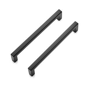 lot 9144 image: Ravinte Matte Black Cabinet Handles Slim Cabinet Pulls, 5 Inch CC, 15 Pack