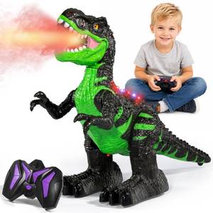 lot 9148 image: Remote Control Dinosaur Toy for Boys Kids 3-5 5-7 Years, RC Walking T-rex Dino Robot Toy with Water Mist Spray, Lights and Sounds, Rechargeable Battery, 3 4 5 6 7 8 Years Old Boy Girl Birthday Gift