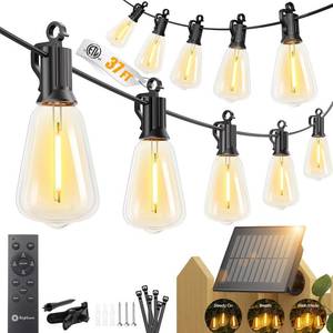 lot 9157 image: Brightown 37FT Solar String Lights Outdoor, 101 Shatterproof LED Lights
