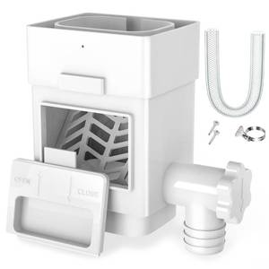 lot 9172 image: Anivia Rain Barrel Diverter Kit, Fits 2x3 or 3x4 in, Valve & Filter, White