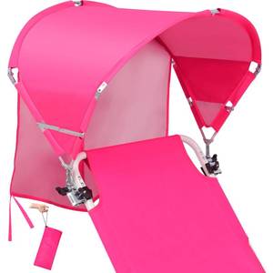 lot 9173 image: Universal Wind-Resistant Chair Umbrella Canopy, Foldable Portable UPF 50 Sun Shade Attachment with Adjustable Clamp, Fits Most Beach, Camping, Lawn, Sports, Tanning, Zero Gravity Chairs, Patented