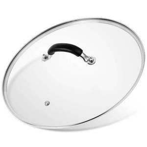 lot 9188 image: 12 Inch Pan Lid - Glass Lid with Stainless Steel Handle for Frying Pan and Pots (12 Lid)