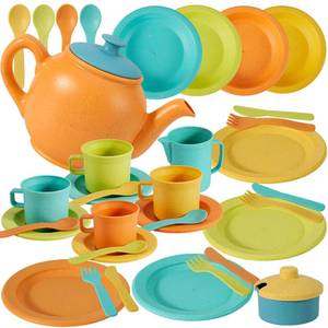 lot 9198 image: Buyger Kids Kitchen Accessories and Tea Set Play Dishes for Kids Kitchen