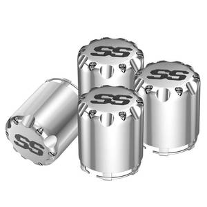 lot 9213 image: CLUBRALLY SS Golf Cart Wheel Center Caps-4 Pack,Fits EZGO,Club Car,Yamaha - 2.75 Chrome Hub Caps for 8,10,12 inch Rims,Push-in Style,Height 3.21