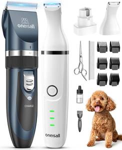 lot 9215 image: oneisall Dog Clippers and Paw Trimmer Grooming Kit