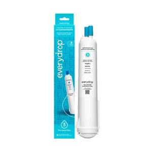 lot 10257 image: everydrop by Whirlpool Ice & Water Refrigerator Filter 3, Aqua, EDR3RXD1