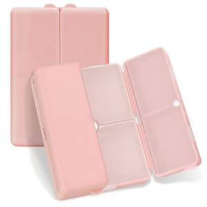 lot 10275 image: FYY Travel Pill Organizer, 7 Compartments Large Pill Box Medicine Case-Pink